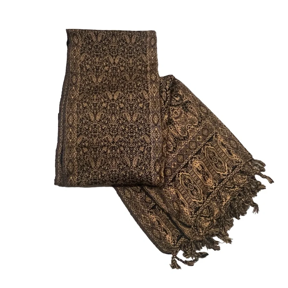 Unbranded Large Paisley Floral Scarf - Picture 3 of 6